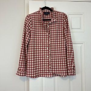 Kiel James Patrick Holly Berry Ruffle Shirt - L